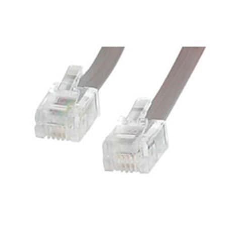 Ezgeneration 25 FT RJ11 4 Wire Phone Cable M-M EZ129743